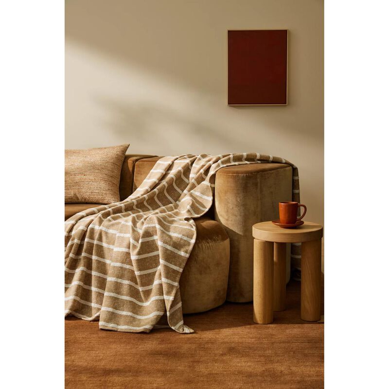 Weave Home Piazza Striped Cotton Blend Throw 145cm x 240cm image number 1