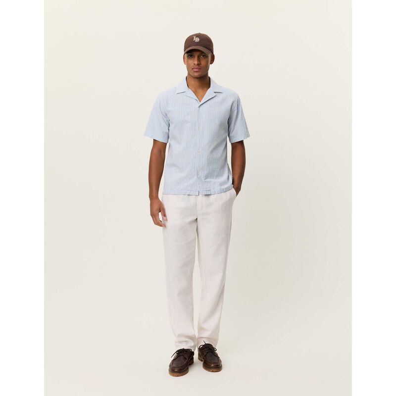 Les Deux Lukas Stripe Cotton Linen SS Shirt image number 3