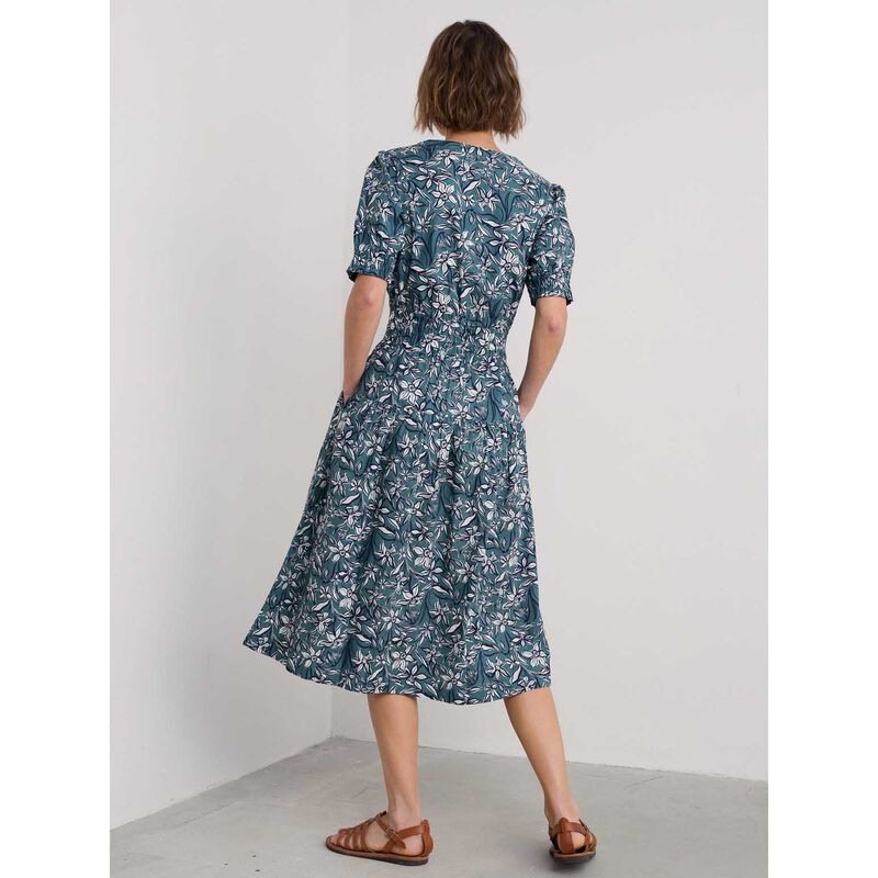 Seasalt Cornwall Edith Dress Painted Daffodil Nettle image number 1
