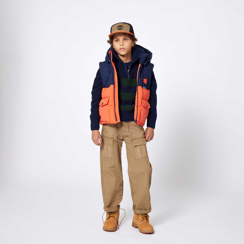 Timberland Two-Tone Convertible Puffer Jacket 8Y-10Y image number 1