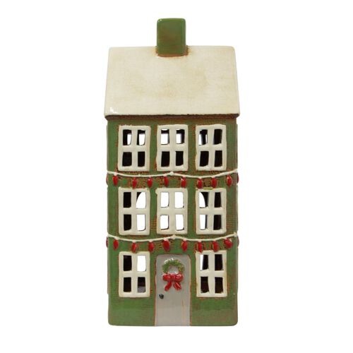 French Country Alsace Tea Light Grande Chalet Christmas Green