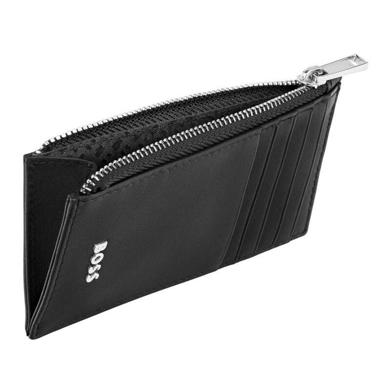 Boss Leather Card Holder Zip Classic Smooth Black image number 2