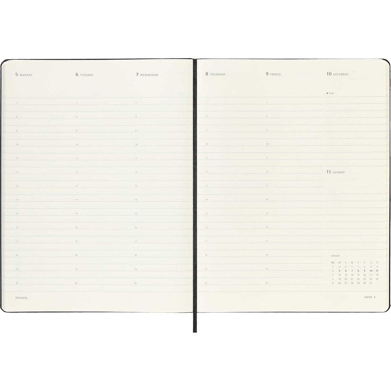 Moleskine Diary 12 Month Pro Weekly Vertical HC XL Black 2026 image number 1