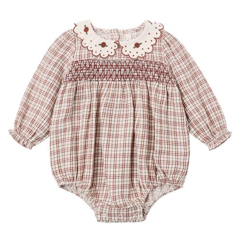 Quincy Mae Callie Romper Christmas Plaid