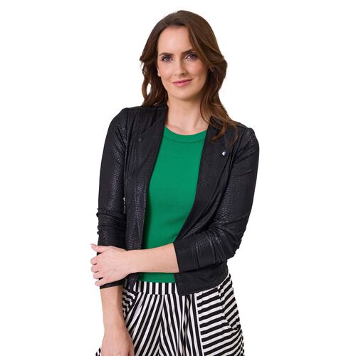 Lemon Tree Mika Snake Skin Jacket Black