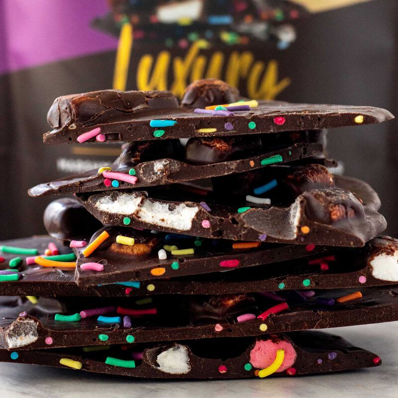 The Remarkable Chocolate Co Celebration Bark 125g image number 1
