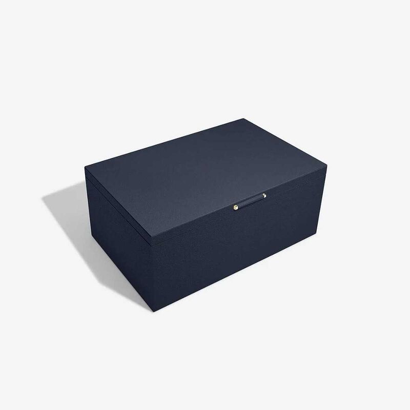 Stackers Medium Lidded Storage Box Navy image number 1