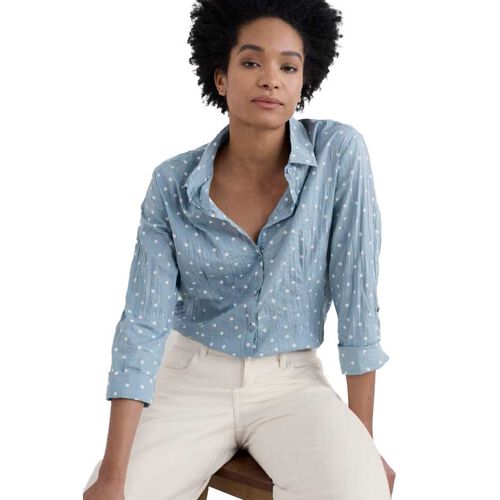 Seasalt Cornwall Larissa Shirt Little Sponge Spot Hail
