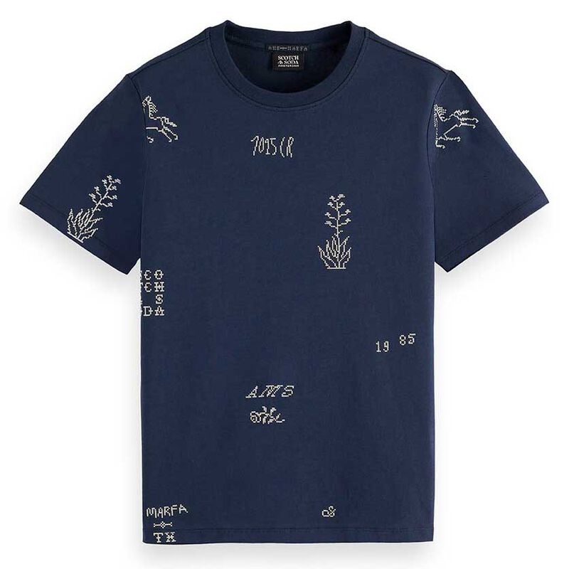 Scotch & Soda Printed Regular Fit T-Shirt image number 2