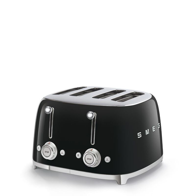 Smeg 4 Slice Wide Toaster - Black image number 0