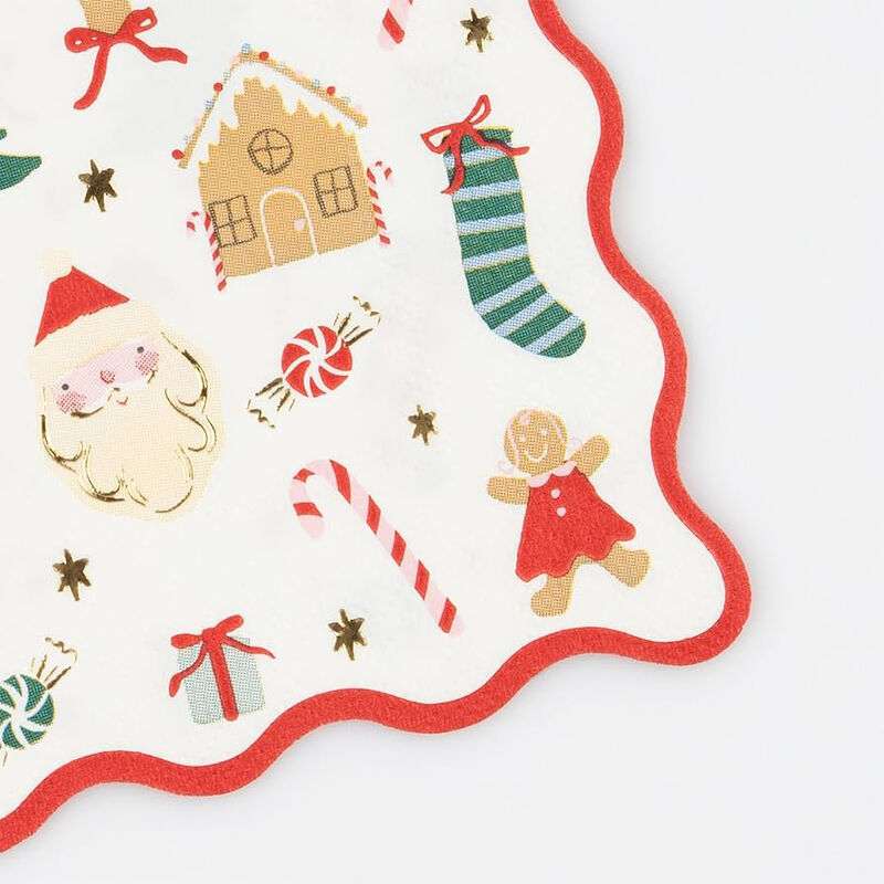 Meri Meri Jolly Christmas Small Napkins (x 16) image number 1