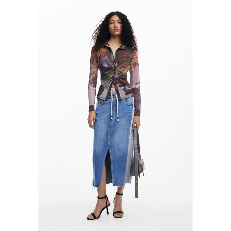 Desigual Pekin Jean Skirt image number 3