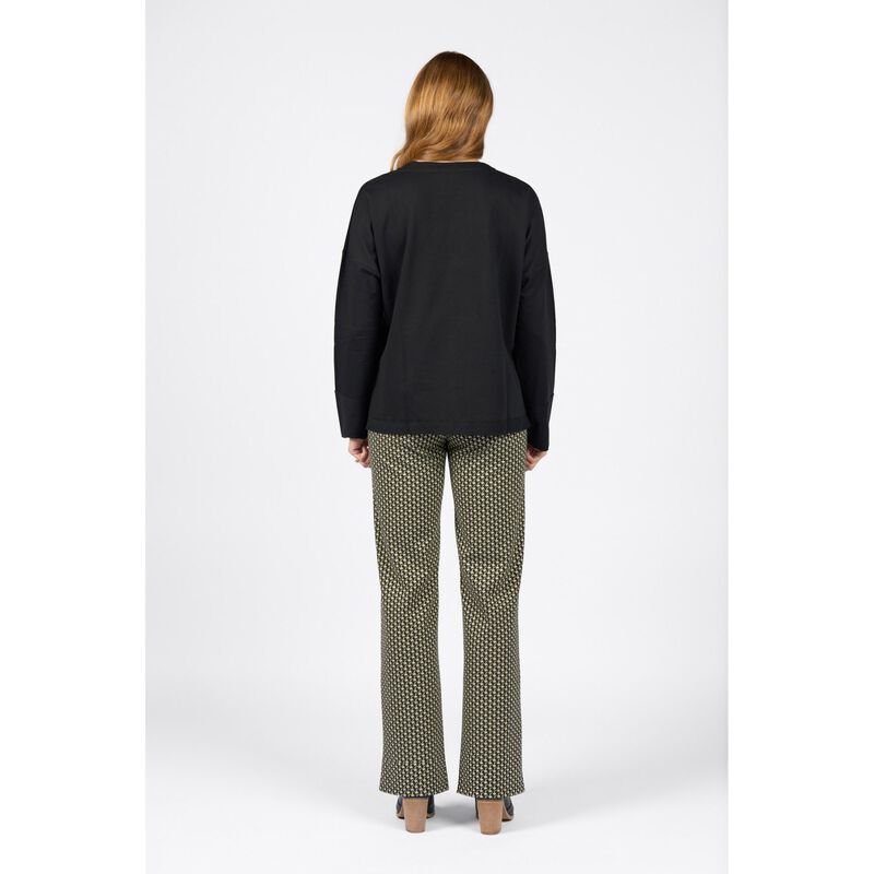 Vassalli Long Sleeve Top With Reverse Detail image number 1