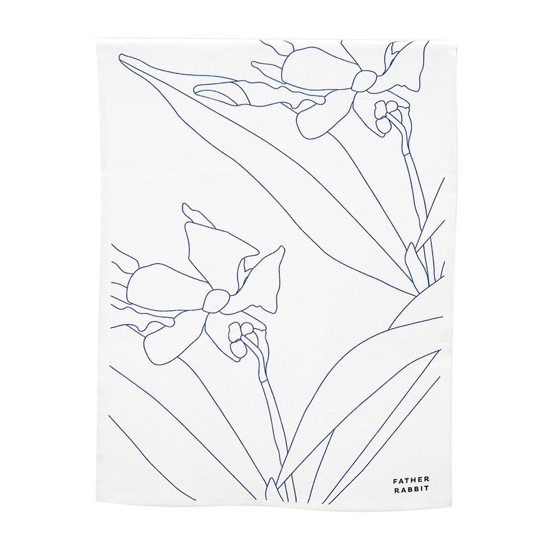 Father Rabbit Blue Jasmine Tea Towel image number 0
