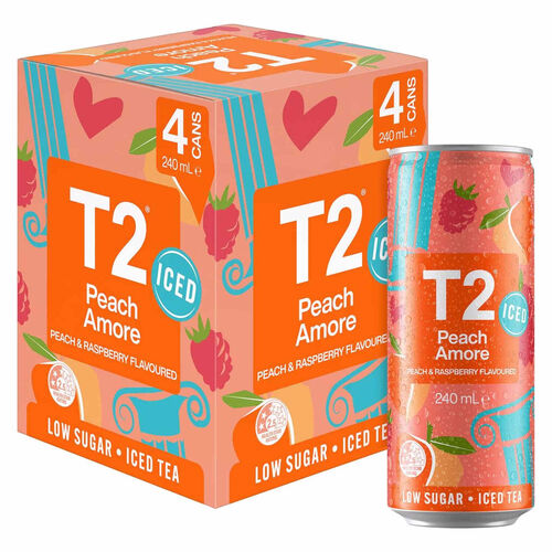 T2 Peach Amore Iced Tea 4 x 240ml