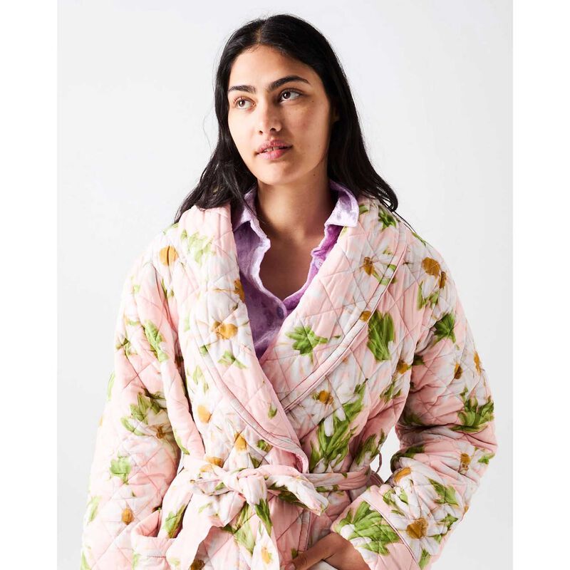 Kip&Co Sweet Daisy Quilted Velvet Robe image number 1