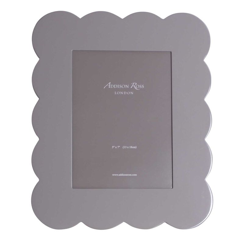 Addison Ross White Lacquer Scallop Frame 5x7 image number 0