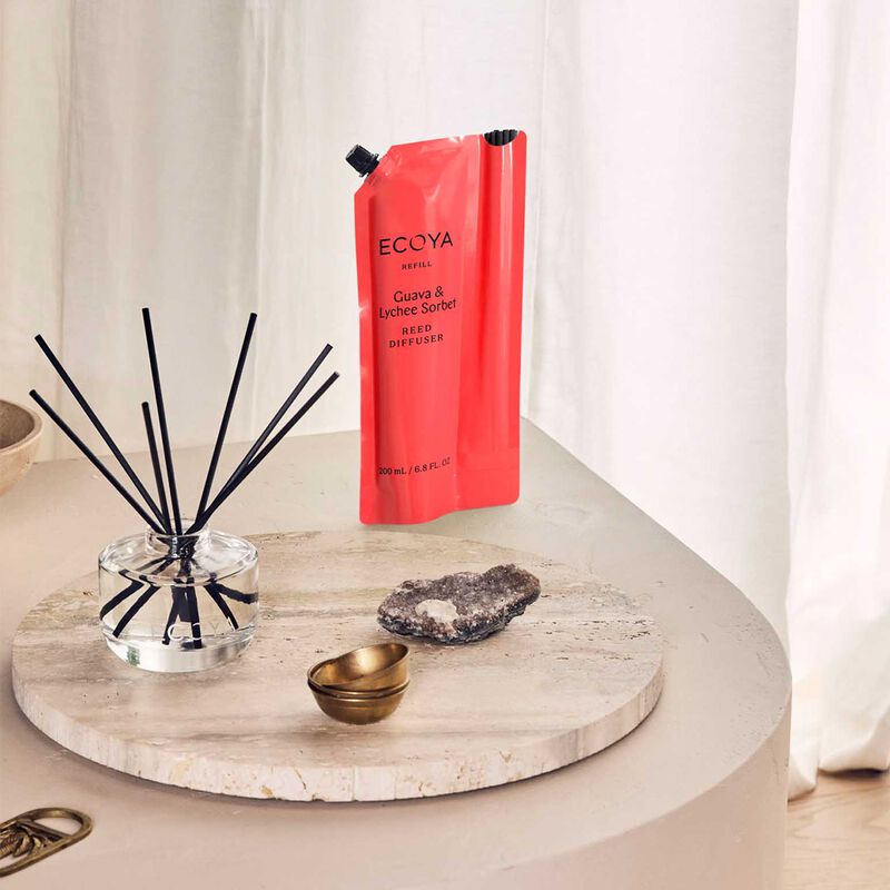 ECOYA Reed Diffuser Refill Guava & Lychee Sorbet 200ml image number 1