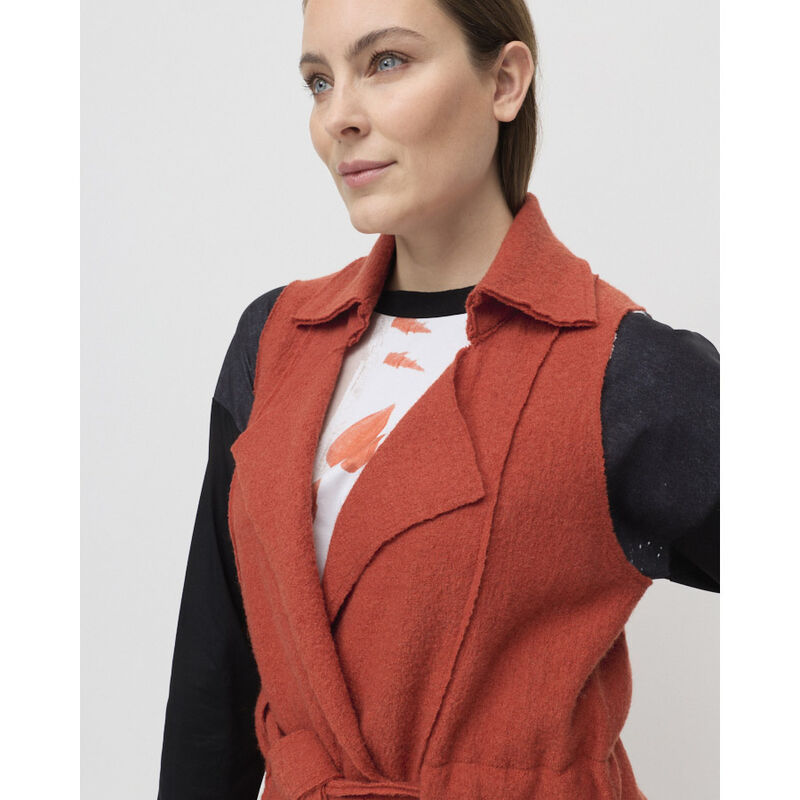 Marco Polo Belted Boiled Wool Vest image number 1