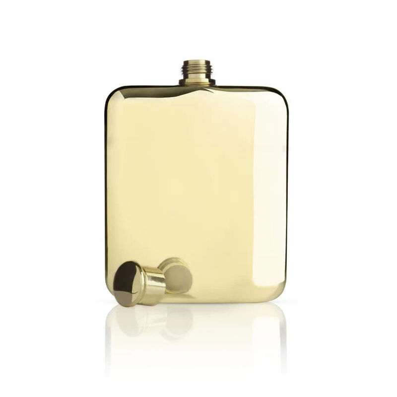 Viski Belmont™ Gold Plated Flask image number 1