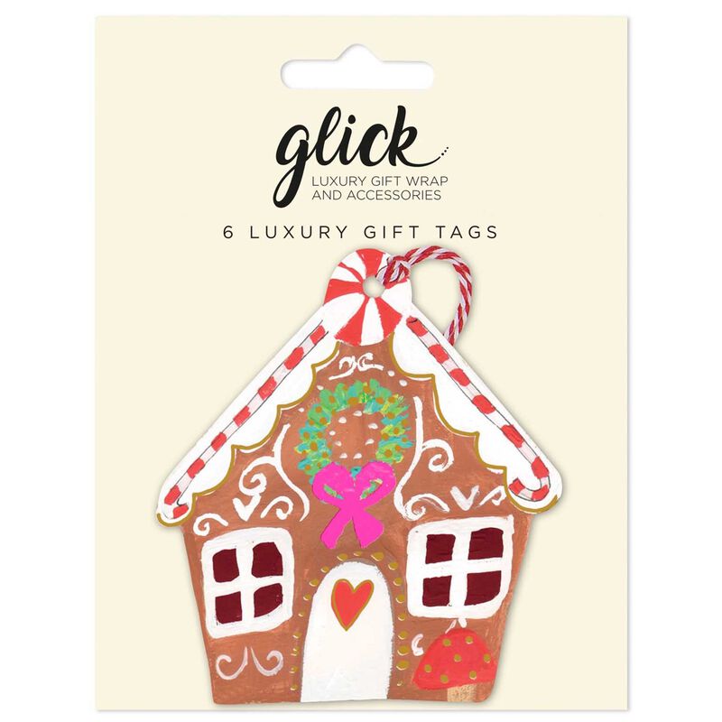 Image Gallery Gingerbread House Christmas Tag 6 Pack image number 0