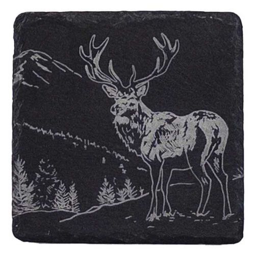 Selbrae House Single Slate Coaster - Scenic Stag