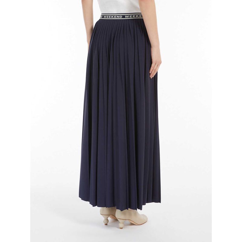 Weekend Max Mara Bleu Pleated Jersey Skirt image number 1