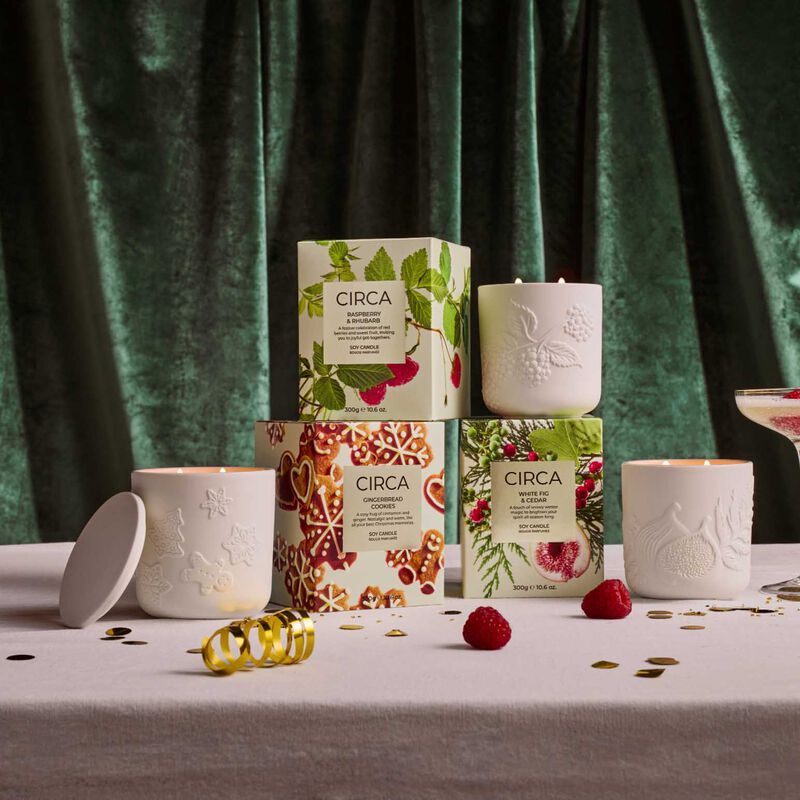 CIRCA Raspberry & Rhubard Soy Candle 300g image number 1