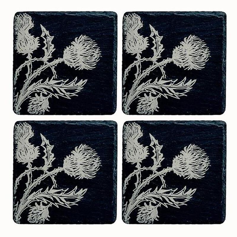 Selbrae House 4 Coasters - Thistle Trio image number 0
