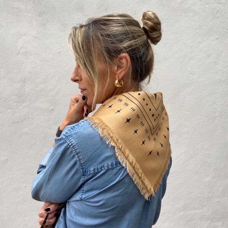 Dark Hampton X Ellie Compton The Holden Wool Silk Scarf image number 2