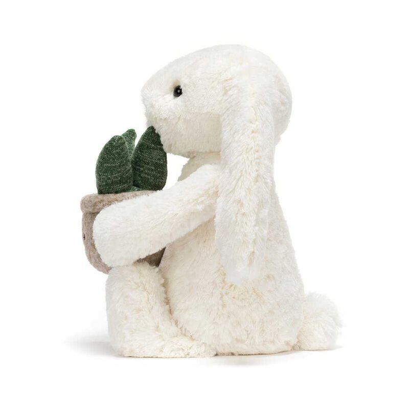 Jellycat Cream Bunny With Plant image number 1