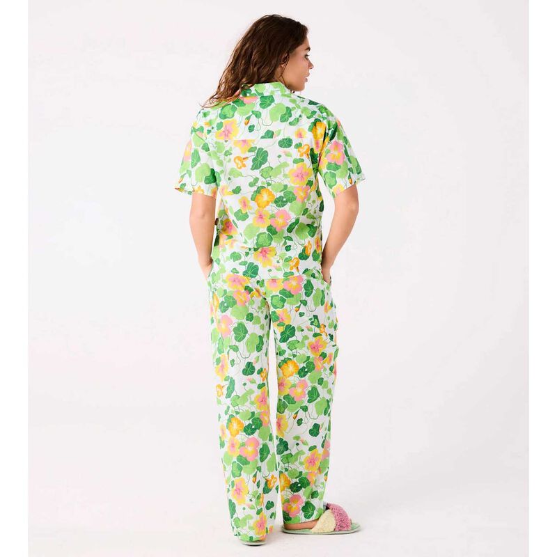Kip&Co Nasturtium Adult Organic Cotton Short Sleeve Shirt & Pant PJ Set image number 1