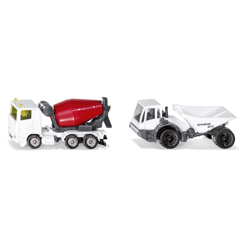 SIKU Scania Cement Mixer Truck & Bergmann Dumper image number 0