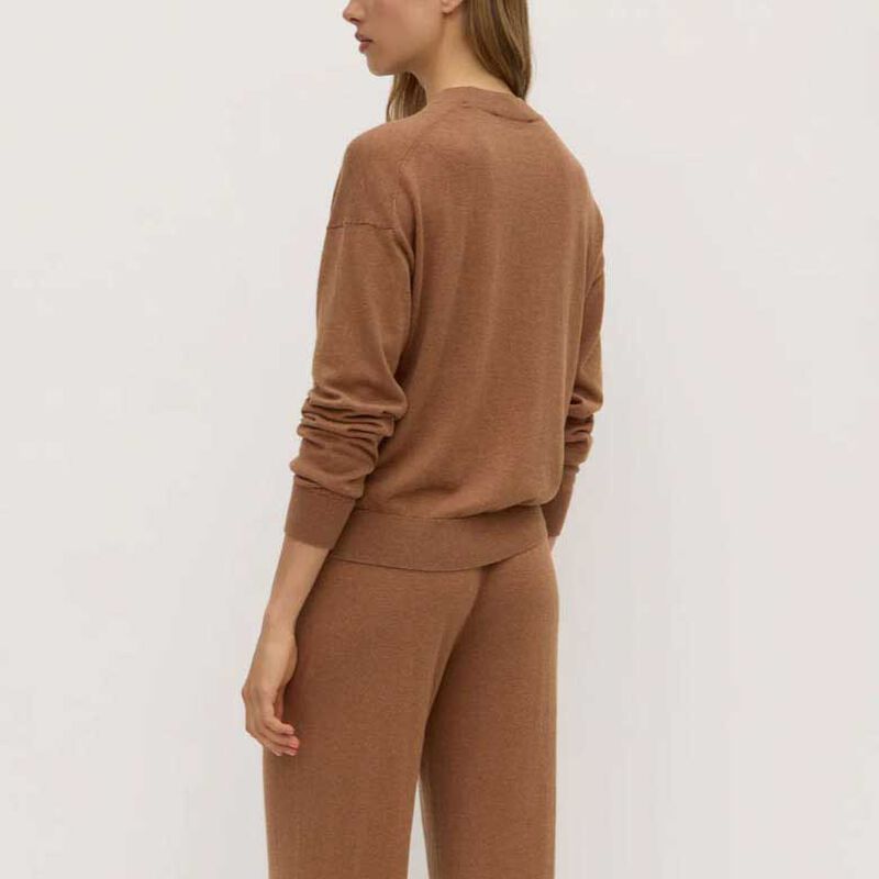 Assembly Label Cotton Cashmere Lounge Sweater Fawn image number 1