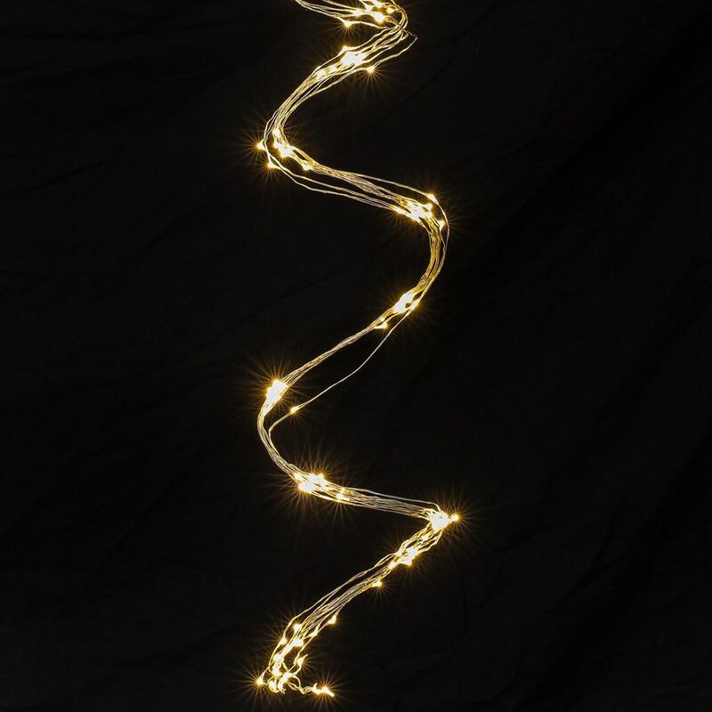 Stellar Haus AA Waterfall Lights Silver Warm White 1.5m image number 1