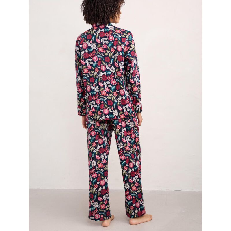 Seasalt Cornwall View Point Pyjamas Woodblock Bloom Dahlia image number 1