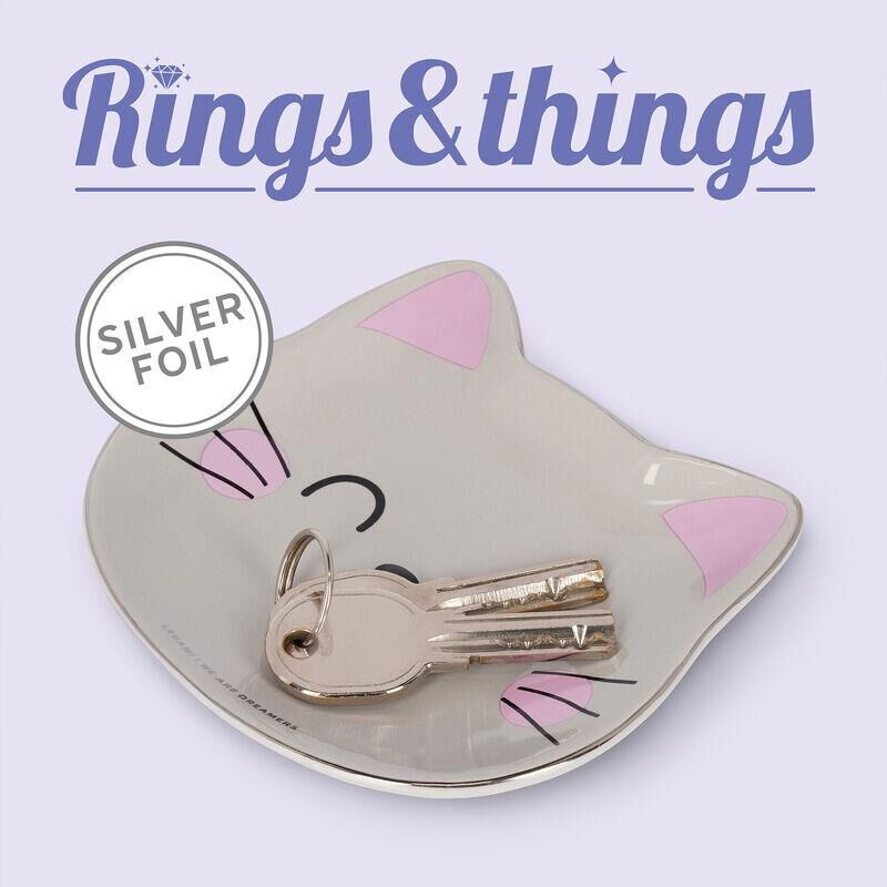 Legami Rings & Things Ceramic Plate - Kitty image number 2