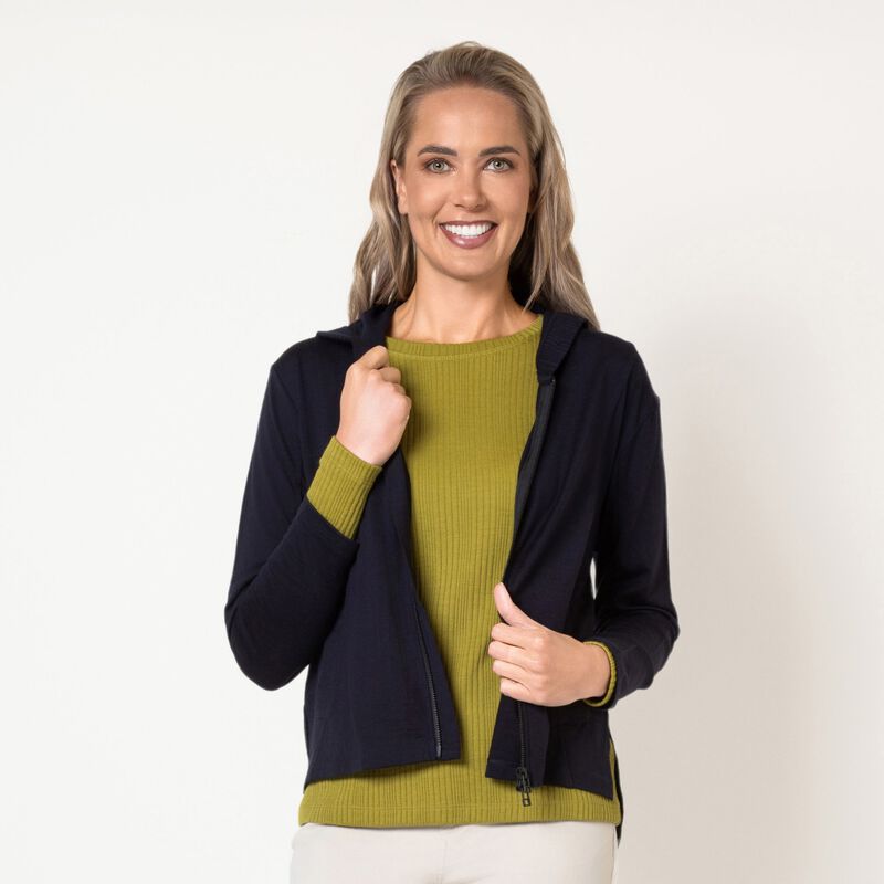 B Merino Hooded Zip Through image number 6