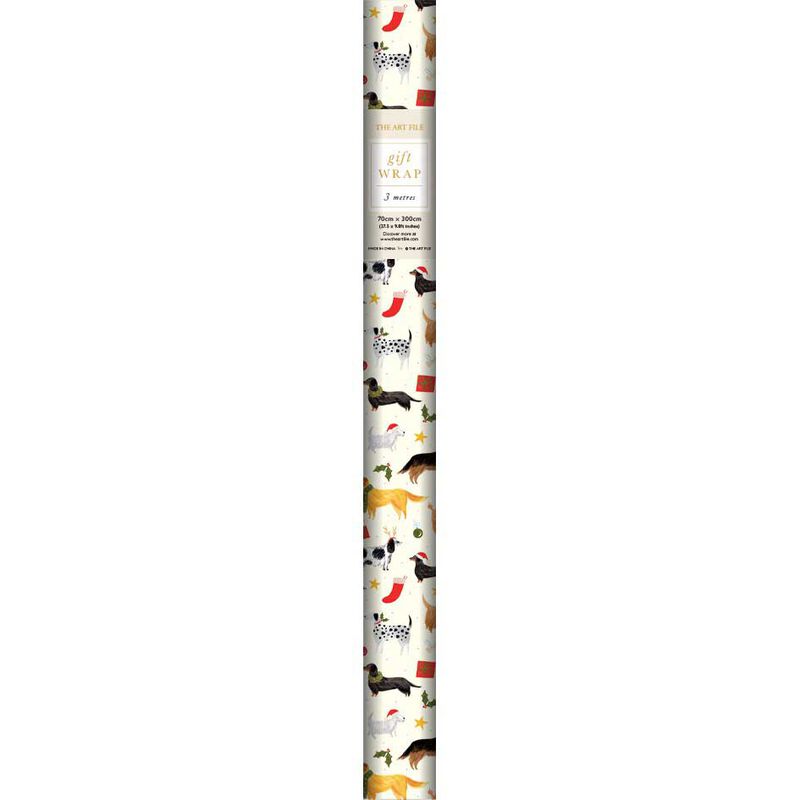 Image Gallery Santa Dogs Christmas Roll Wrap 3M image number 0