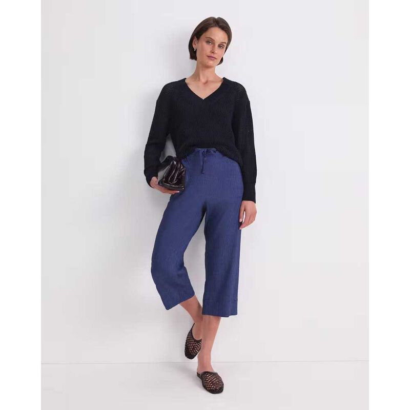Sportscraft Cotton Crochet V-neck Knit image number 3