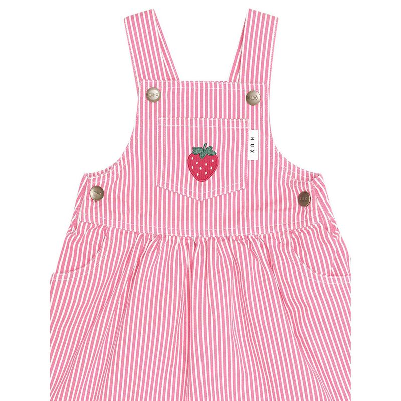 Huxbaby Strawberry Emb Stripe Pinafore 6M-2Y image number 1