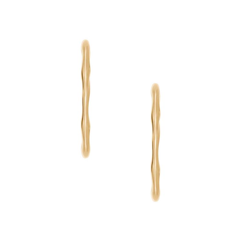 Skagen Moderne Stak Gold-Tone Stainless Steel Hoop Earrings SKJ1870710 image number 1