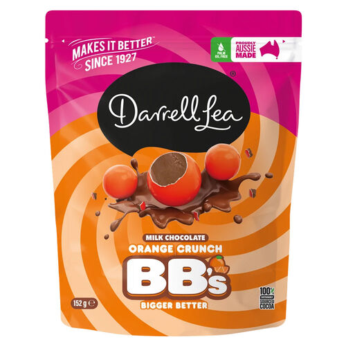 Darrell Lea Orange Crunch BB’s 152g