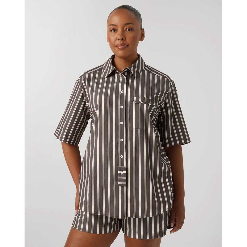 HOMMEY.Short Sleeve Sleep Shirt image number 3