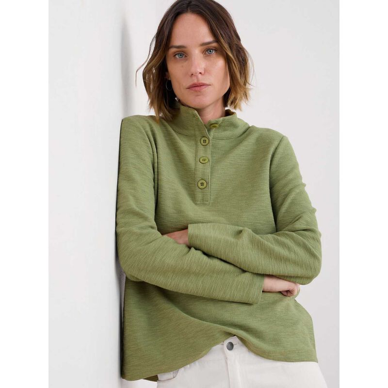 Seasalt Cornwall Last Boat Sweatshirt Moss image number 3