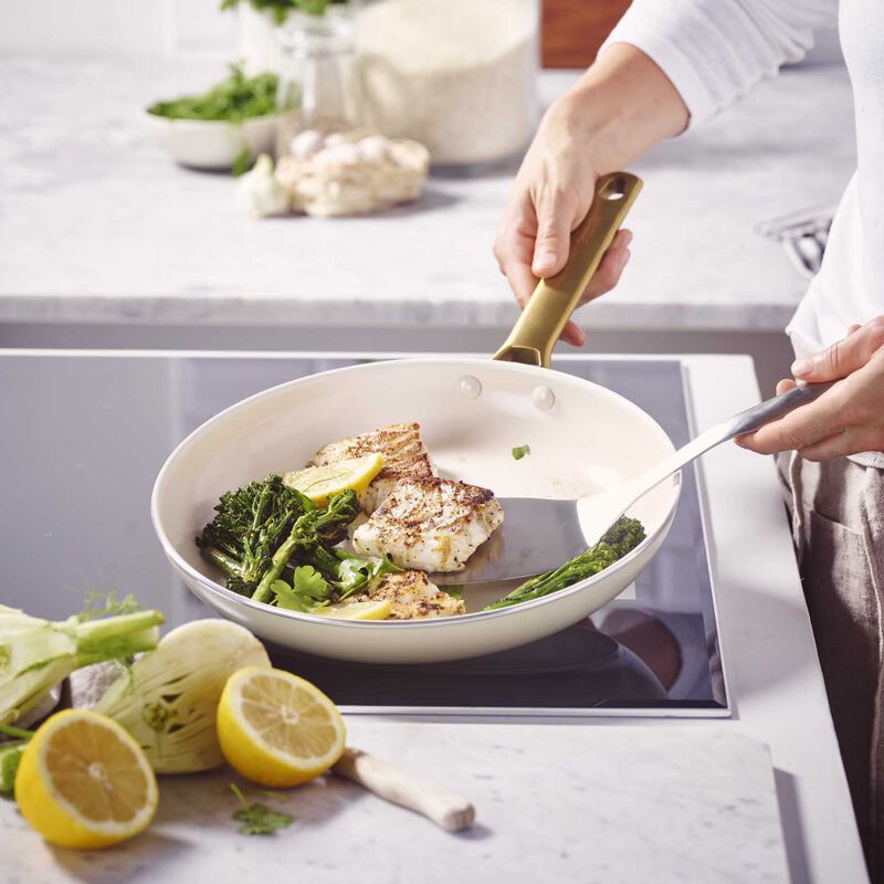 Greenpan Padova PFAS Free 28cm Open Frypan - Cream image number 1