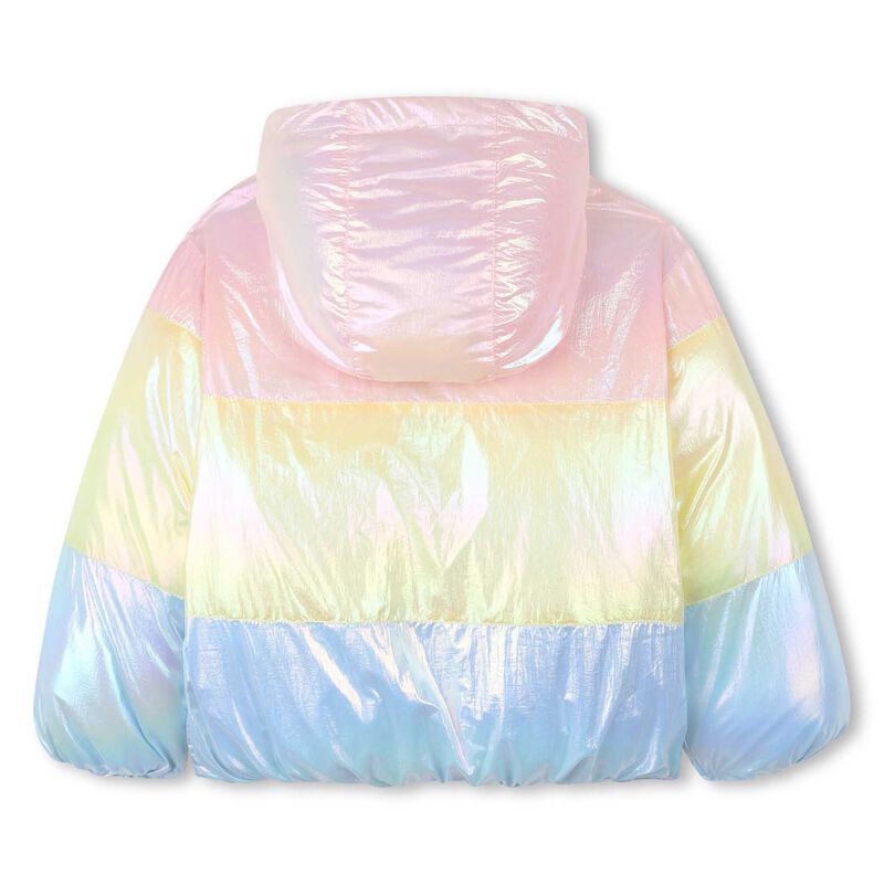 Billieblush Tricolor Hooded Puffer Jacket 3Y-6Y image number 2