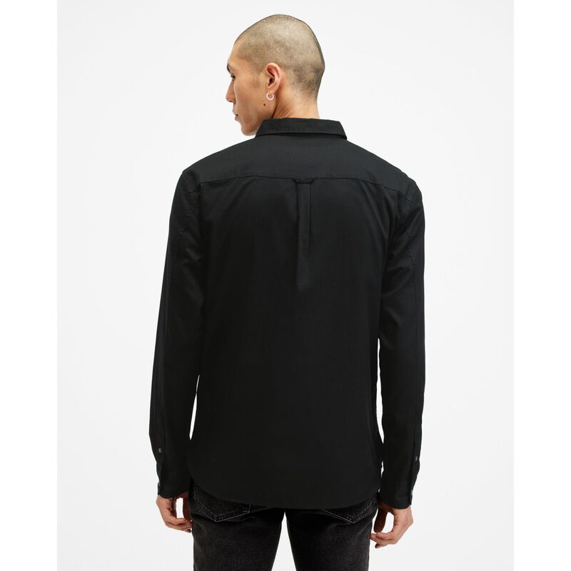 AllSaints Hawthorne Ramskull Stretch Fit Shirt image number 1