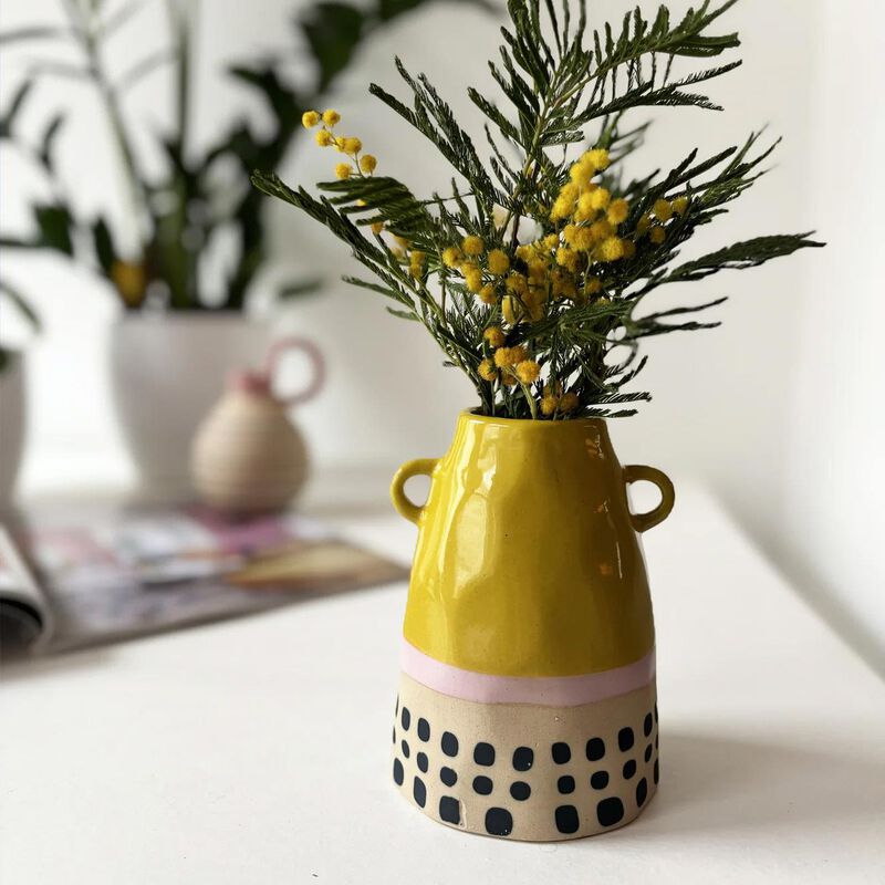 House Of Disaster Bloc Yellow Vase image number 3