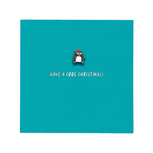 Red Back Cool Penguin Pin Card